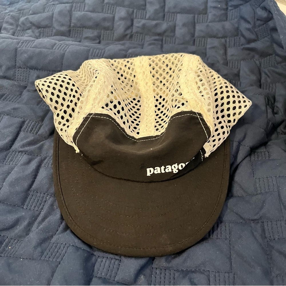 Patagonia Black and White Mesh Cycling Cap